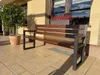 Gartenbank Holz Metall 182 cm - Moderne Outdoor Bank - Produktbild-Vorschau 6