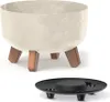 nabbi Pot en plastique sur pieds DGRL240LE 23,5 cm - crème Voir les images du produit 2