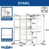 DanDiBo Scaffale da cucina regolabile bianco per piano di Anteprima dell’immagine prodotto 2