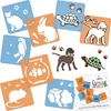 Šablony malování pro děti, 8 kusů sada 15x15 cm domácí Náhled obrázku produktu 1