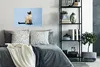 MuchoWow® Poster Eine Siamkatze in einem blauen Atelier Produktbild-Vorschau 4