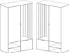 Garderobe 100 cm breit in Eiche mit Kleiderstange, Produktbild-Vorschau 4
