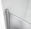A close-up view of a shower door hinge and edge against a marble-patterned wall. Anteprima dell’immagine prodotto