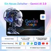 Marketing image for Gemini AI on a tablet, featuring a robotic head and various app icons. Produktbild-Vorschau
