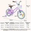 Bicicletta per bambini COSTWAY con cestino, campanello, Anteprima dell’immagine prodotto 3