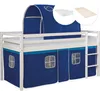 Homestyle4u Hochbett 90x200 mit Matratze Tunnel Vorhang Produktbild-Vorschau 19