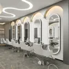 Spiegel Ganzkörperspiegel für Friseursalons Oval mit Rahmen Produktbild-Vorschau 2