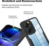 Close-up of a phone case with labels pointing out features. Produktbild-Vorschau