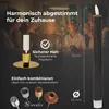 Stabkerzen LED mit Timer SCHWARZ 4 Stück indoor 6 Stunden - Produktbild-Vorschau 5
