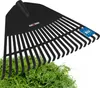 KOTARBAU® Rastrello per Foglie Plastica 45cm Nero Rastrello Anteprima dell’immagine prodotto 1