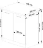Unterschrank 80 cm VERMINA - weiß / Beton Produktbild-Vorschau 4