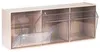 A wall-mounted storage unit with three clear bins. Produktbild-Vorschau