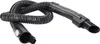 A black flexible hose attachment for a vacuum cleaner, coiled and lying on a white background. Voir les images du produit