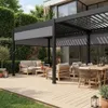 Pergola bioclimatica 3x6m in alluminio + 4 tende 3m, Anteprima dell’immagine prodotto 5