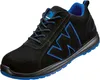 A single black and blue work shoe is shown against a white background. Produktbild-Vorschau