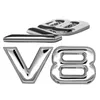 Emblema V8, scritta cromata, logo 3D, adesivo per auto, Anteprima dell’immagine prodotto 4