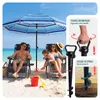 VOUNOT® Sonnenschirm Strandschirm 200cm mit Tragetasche und Produktbild-Vorschau 6