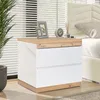 MODFU Comodino con 2 cassetti, comodino per camera da letto Anteprima dell’immagine prodotto 1