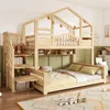Merax Etagenbett Hausbett 90x200 & 140x200cm mit Produktbild-Vorschau 11