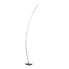 A silver floor lamp with a curved design on a white background. Náhled obrázku produktu