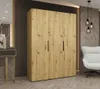Šatní skříň 150 cm TUANA - dub artisan / černá Náhled obrázku produktu 1