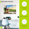 ARTland Poster Wein vor Weinbergen Größe: 120x90 cm Produktbild-Vorschau 3
