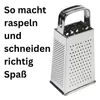 Küchenreibe in kompakter Ausführung ca. 18cm in Silber 4 Produktbild-Vorschau 4