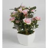 12x Künstliche Rose Topf Kunstpflanze Blumen Produktbild-Vorschau 1