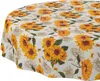 Tischdecke Landhaus Sonnenblumen Orange Rund 100cm Produktbild-Vorschau 1