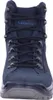 A front view of a blue hiking boot. Produktbild-Vorschau
