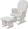 A white glider chair and ottoman set on a white background. Anteprima dell’immagine prodotto
