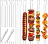 com-four® 10x Grillspieße mit Griff - 30 cm BBQ Doppelspieß Produktbild-Vorschau 1