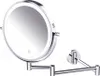 A chrome-finished LED makeup mirror with a double arm mount, shown against a white background. Produktbild-Vorschau