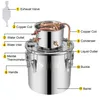 A diagram of a stainless steel water distiller with labels pointing to different parts. Náhľad obrázku produktu