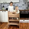Kids Helper Doppel Lernturm Eiche Montessori Küchenhelfer Produktbild-Vorschau 5