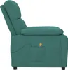 Side view of a dark green fabric massage chair. Náhľad obrázku produktu