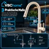 Robinet de cuisine VBChome, couleur beige, avec douchette Voir les images du produit 6