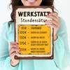 Werkstatt Stundensätze Metallschild XL in 21x28 cm Produktbild-Vorschau 3