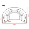 Fóliovník TOOLPORT 3x6 m, stabilní a odolný, s okny–fólie z Náhled obrázku produktu 2