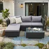 SVITA QUEENS Gartenlounge 5-teilig Polyrattan Lounge Set Produktbild-Vorschau 4