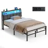 VASAGLE Metallbett 120 x 200 cm mit LED-Beleuchtung, Produktbild-Vorschau 2