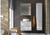 A modern bathroom vanity with a sink, mirror, and storage cabinet. Náhled obrázku produktu