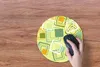 MuchoWow® Mauspad Mousepad 1970er Jahre - Muster - Abstrakt Produktbild-Vorschau 3
