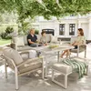 Handgeflochtenes Gartensofa für 7 Personen mit Armlehnen Produktbild-Vorschau 1