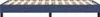 A blue upholstered bed frame with wooden slats. Produktbild-Vorschau