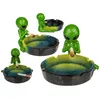 Grüner Alien-Aschenbecher mit einem Joint Produktbild-Vorschau 3