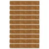 Ten brown, rectangular garden edging pieces are stacked vertically against a white background. Náhled obrázku produktu