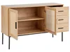 BELIANI Sideboard Heller Holzfarton Schwarze Metallbeine Produktbild-Vorschau 4