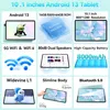 A collage of images and text highlighting the features of a tablet. Produktbild-Vorschau