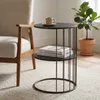 Runder Couchtisch RODA aus Metall, mit Ablage, Ø 52 cm Produktbild-Vorschau 2